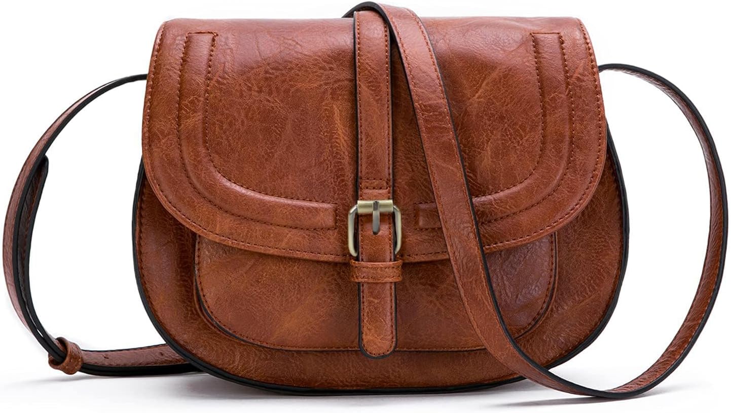 Thumbnail 3 de AFKOMST Crossbody Bag for Women (Small Satchel) – Vegan Leather Saddle Handbag