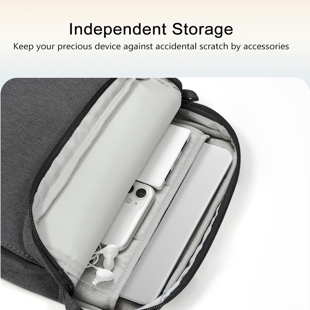 Detalle de TiMOVO Laptop Sleeve Bag for MacBook Neo 13-inch (2026 Model A3404) – Black & Grey
