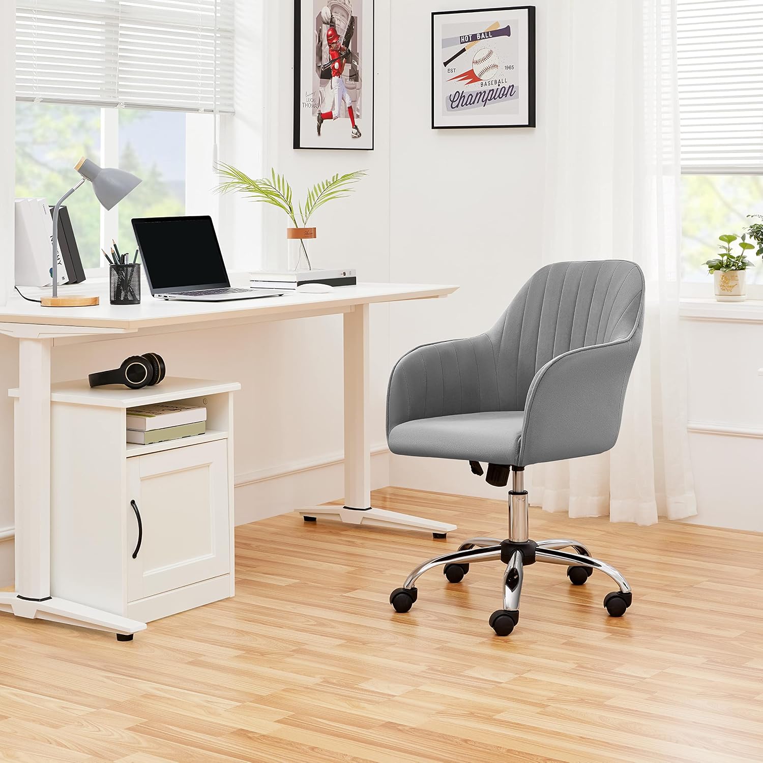 Thumbnail 3 de Yaheetech Homeoffice Stuhl – höhenverstellbar, atmungsaktiver Stoff, Belastbarkeit bis 136 kg