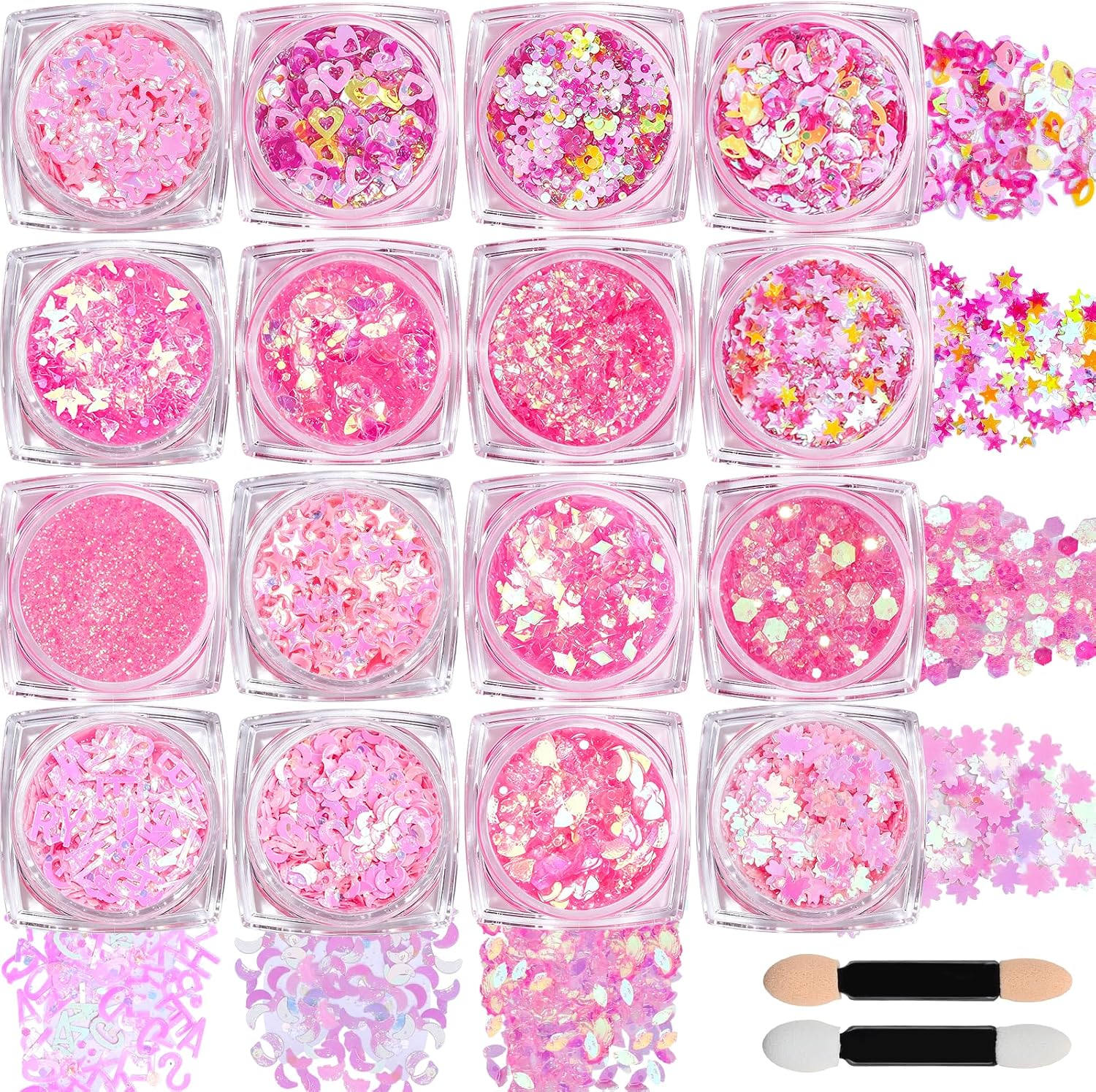 Detalle de Teenitor Glitter Gel Set, 16 Jars