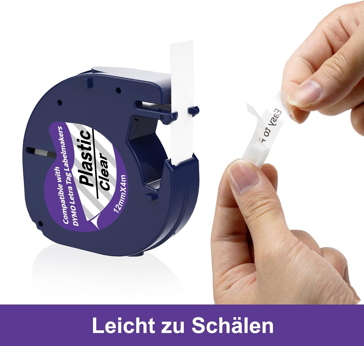 Detalle 2 de Etikettenband 12 mm x 4 m kompatibel mit DYMO