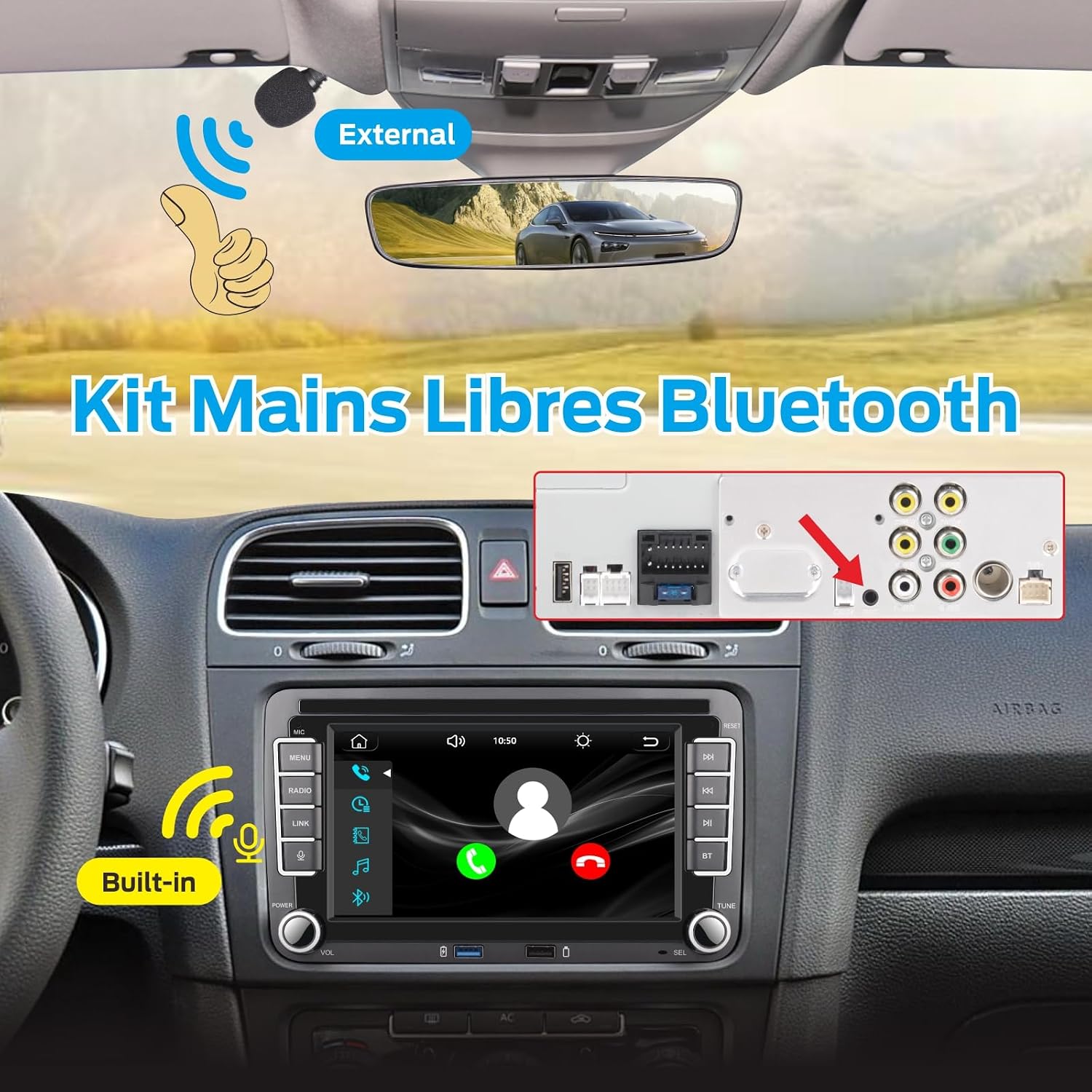 Detalle 2 de Autoradio Linux Démarrage 5s avec CarPlay