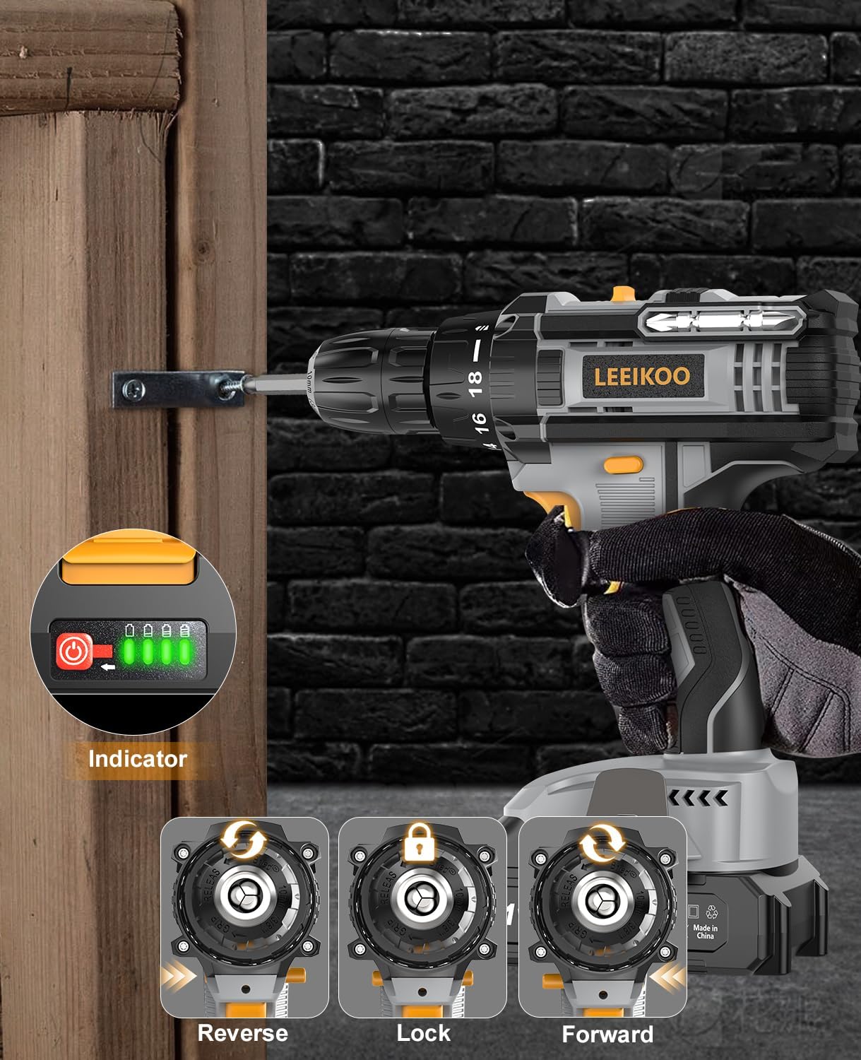 Thumbnail 6 de LEEIKOO Trapano Avvitatore 21V 42N.m