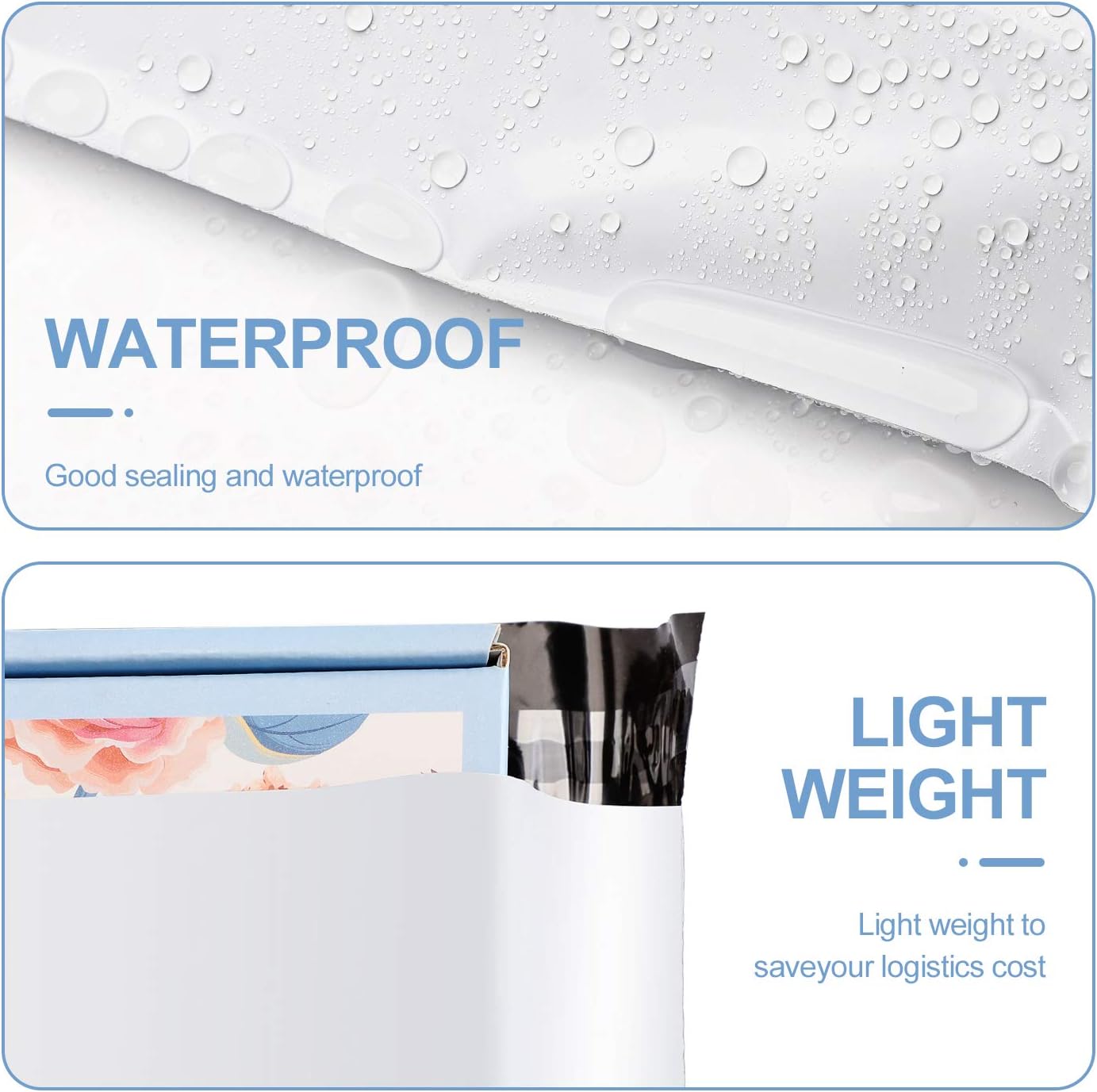 Detalle de Metronic Poly Mailers 19x24 Inch (50 Pcs) – Large White Self-Sealing, Waterproof & Tear-Proof Shipping Bags