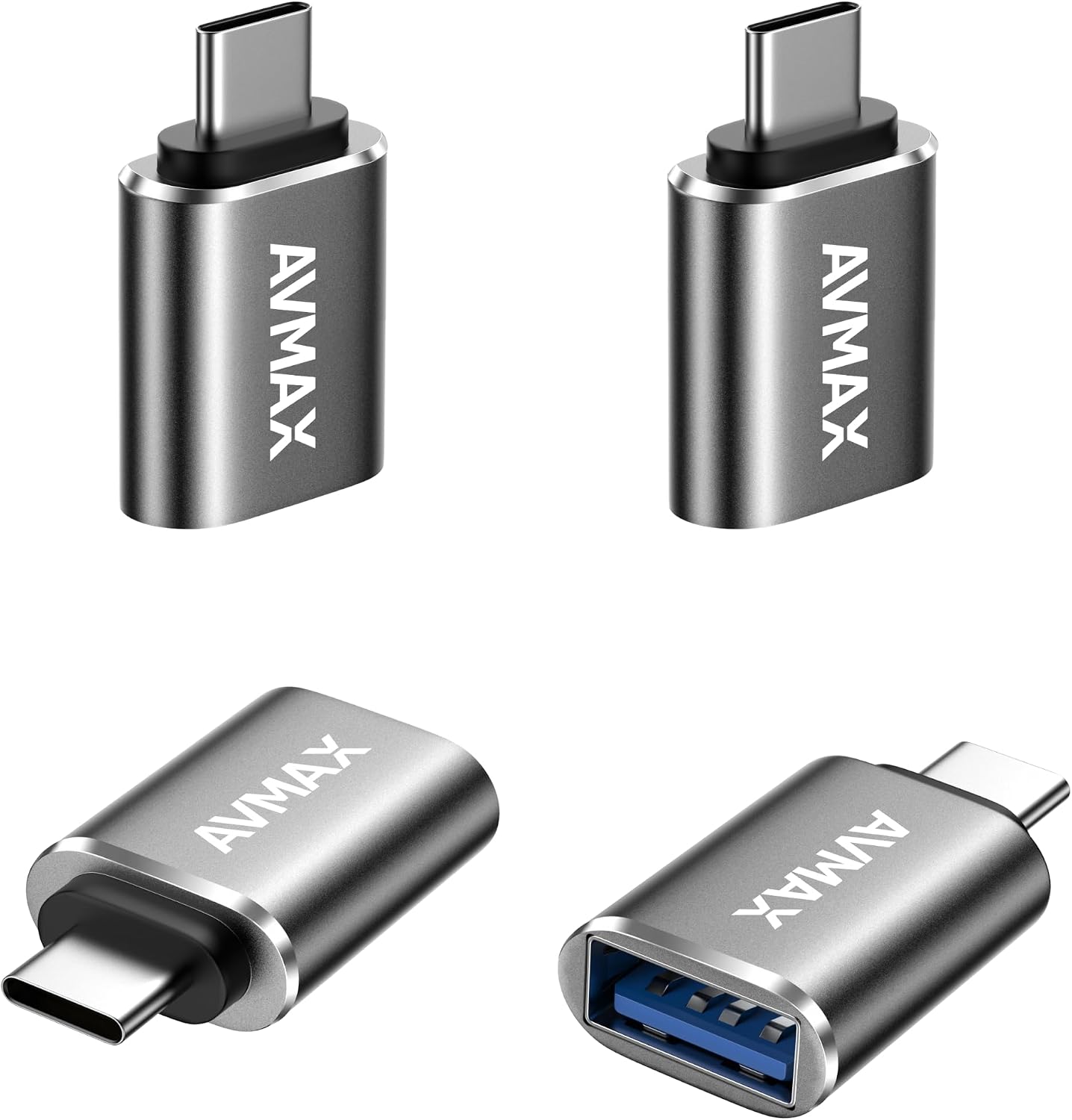Detalle de AVMAX USB C to USB Adapter 4-pack