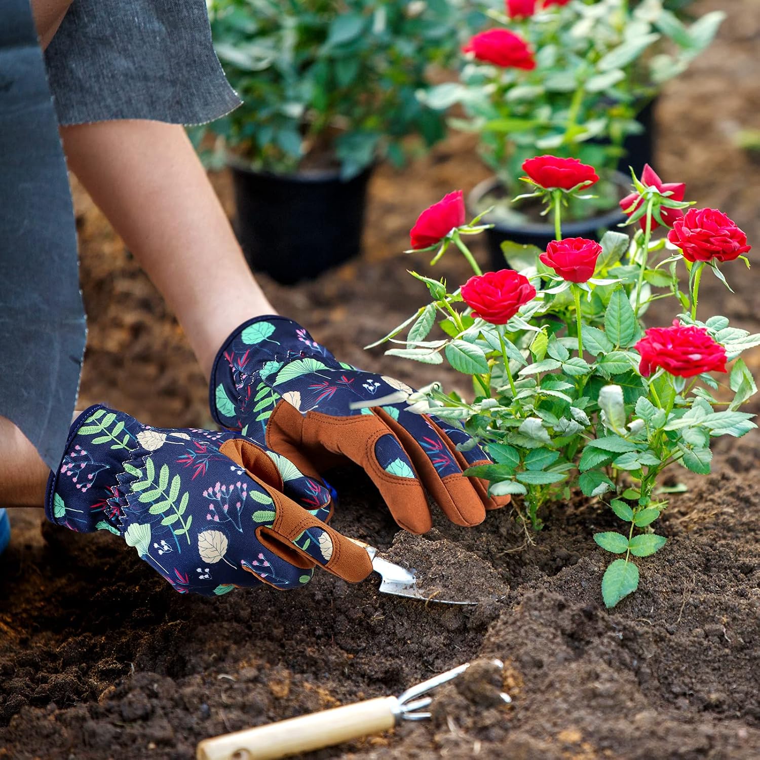 Thumbnail 4 de Bamllum Gardening Gloves with Padded Palms and Breathable Back