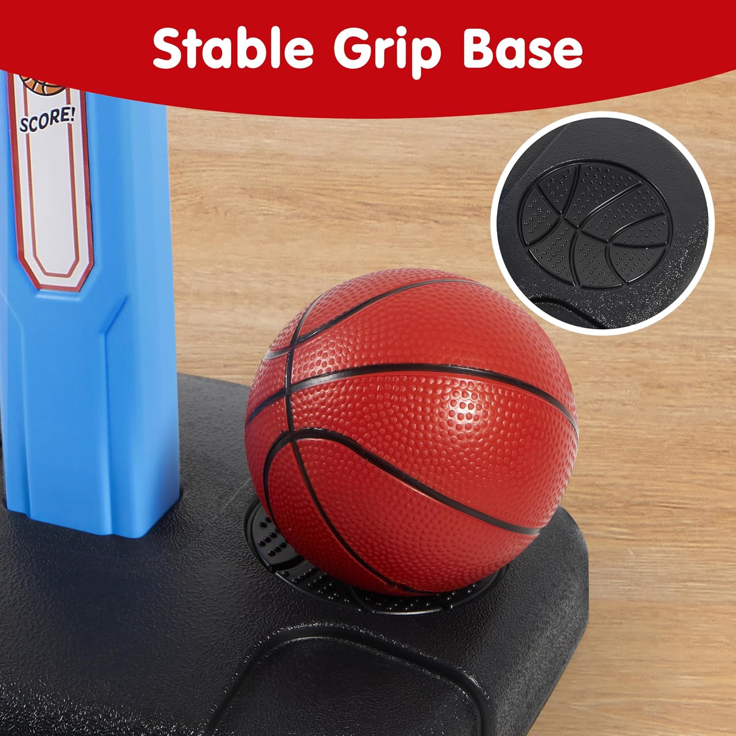 Thumbnail 5 de JOYIN Toddler Basketball Hoop Indoor (Adjustable 2.5–3.5 ft) with 4 Balls — Air Pump Included