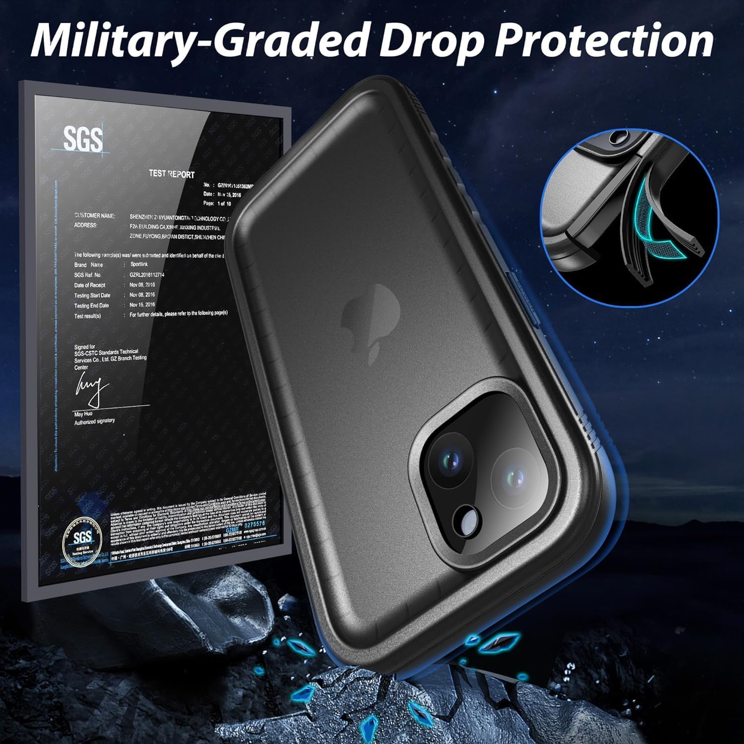 Detalle de SPORTLINK Hülle für iPhone 13 Mini – 360° Schutz, IP68 Wasserdicht, Kameraschutz & Displayschutz