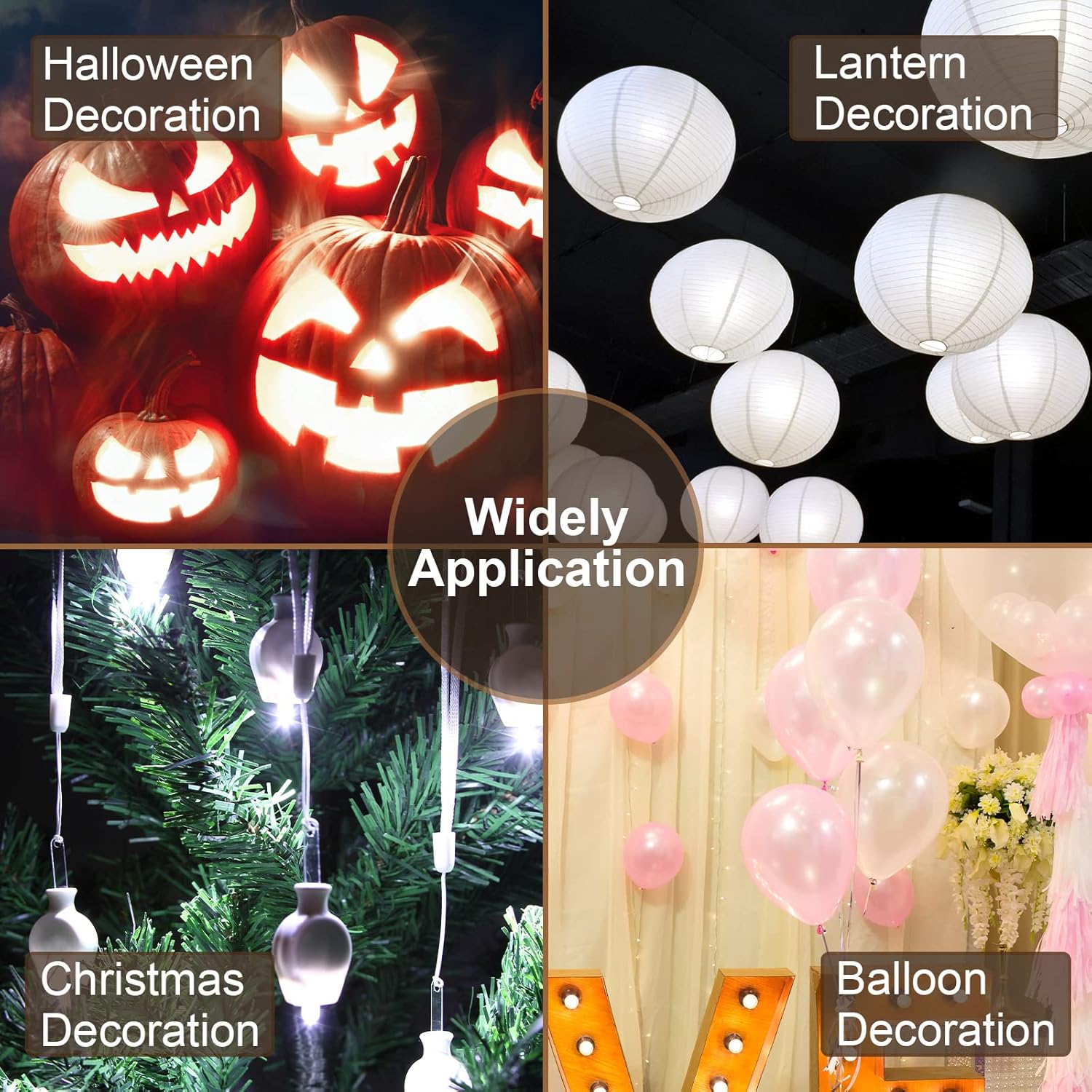 Thumbnail 6 de Yizhet 12 LED Ballonlichter in Kaltem Weiß – Wiederverwendbare Balloon-Lichter für Hochzeit, Halloween und Festlichkeiten