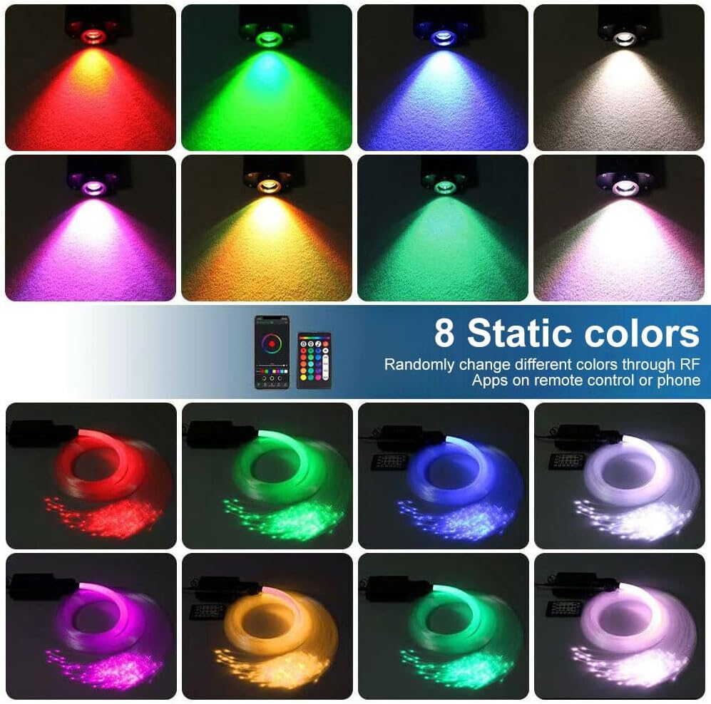 Detalle de VASTFIRE 16W Fibre Optic Light Kit with 500 Fibres (6.56ft) for Car Roof and Home Ceilings