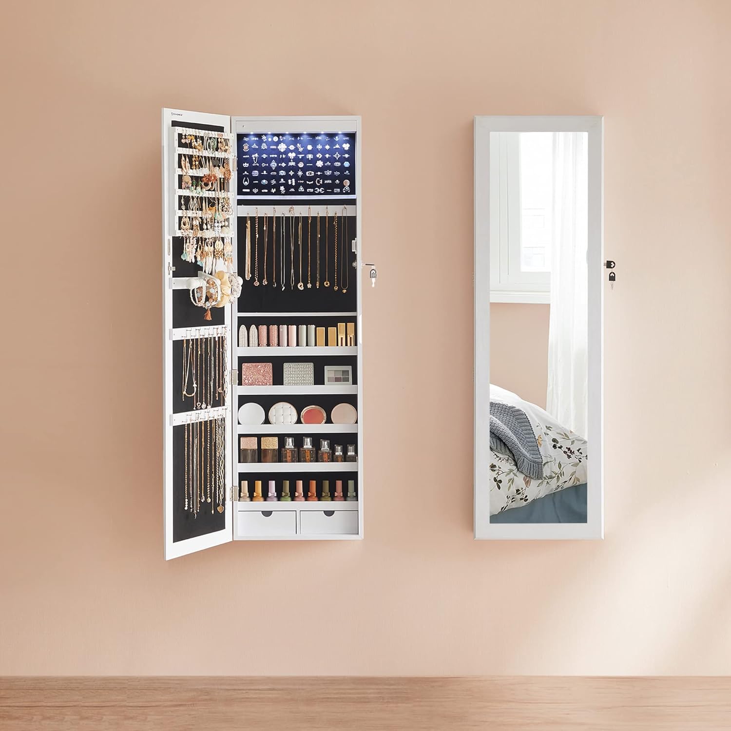 Thumbnail 2 de SONGMICS Schmuckschrank 6 LED und abschließbar