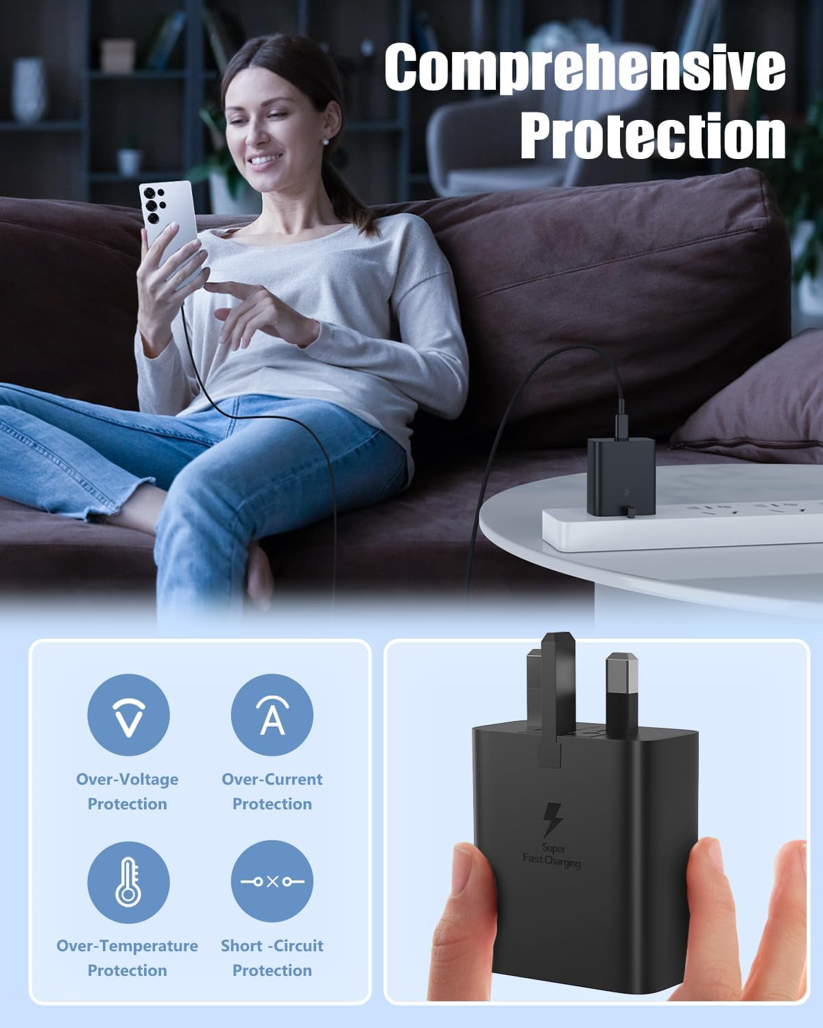 Thumbnail 4 de Samsung Galaxy S25 45W fast charger pack