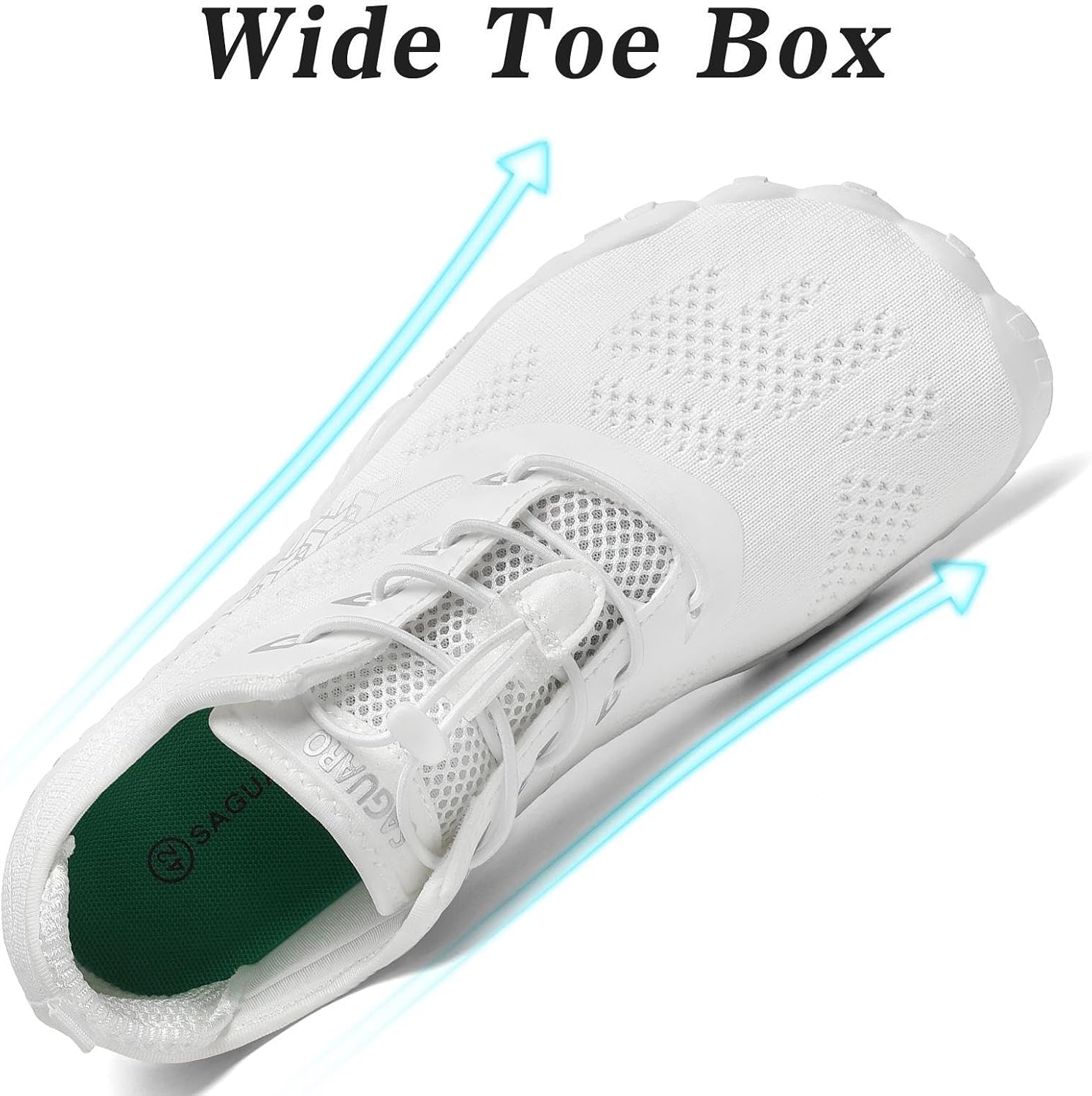 Detalle de SAGUARO Unisex Barfußschuhe Traillaufschuhe – Schnelles Trocknen, Zero‑Drop, breiter Zehenraum, Größe 36–50