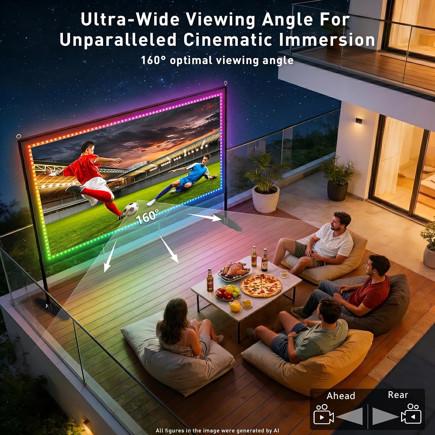 Thumbnail 3 de Outdoor Projector Screen, 120-inch
