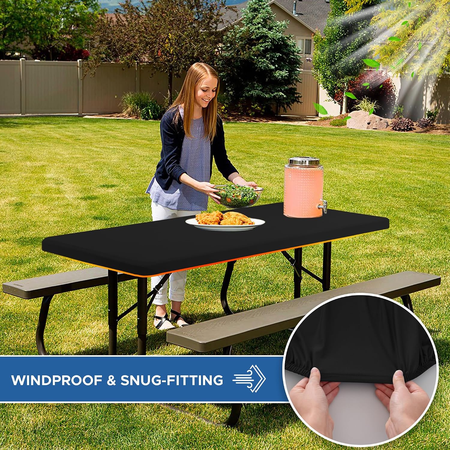 Detalle de Enjoyidea Fitted Tablecloth 6 ft Pack