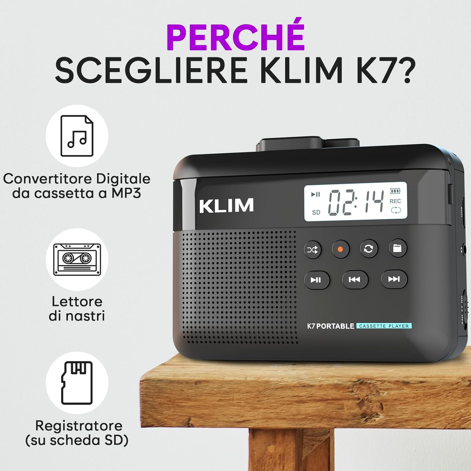 Thumbnail 1 de K7 Cassette Player Convertitore MP3 16 GB
