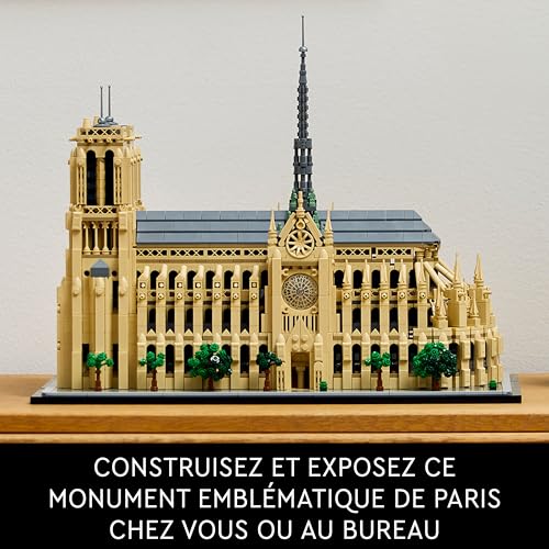Detalle de LEGO Architecture Notre-Dame de Paris (21061) – Maquette pour adultes, voyage dans l’histoire de l’architecture