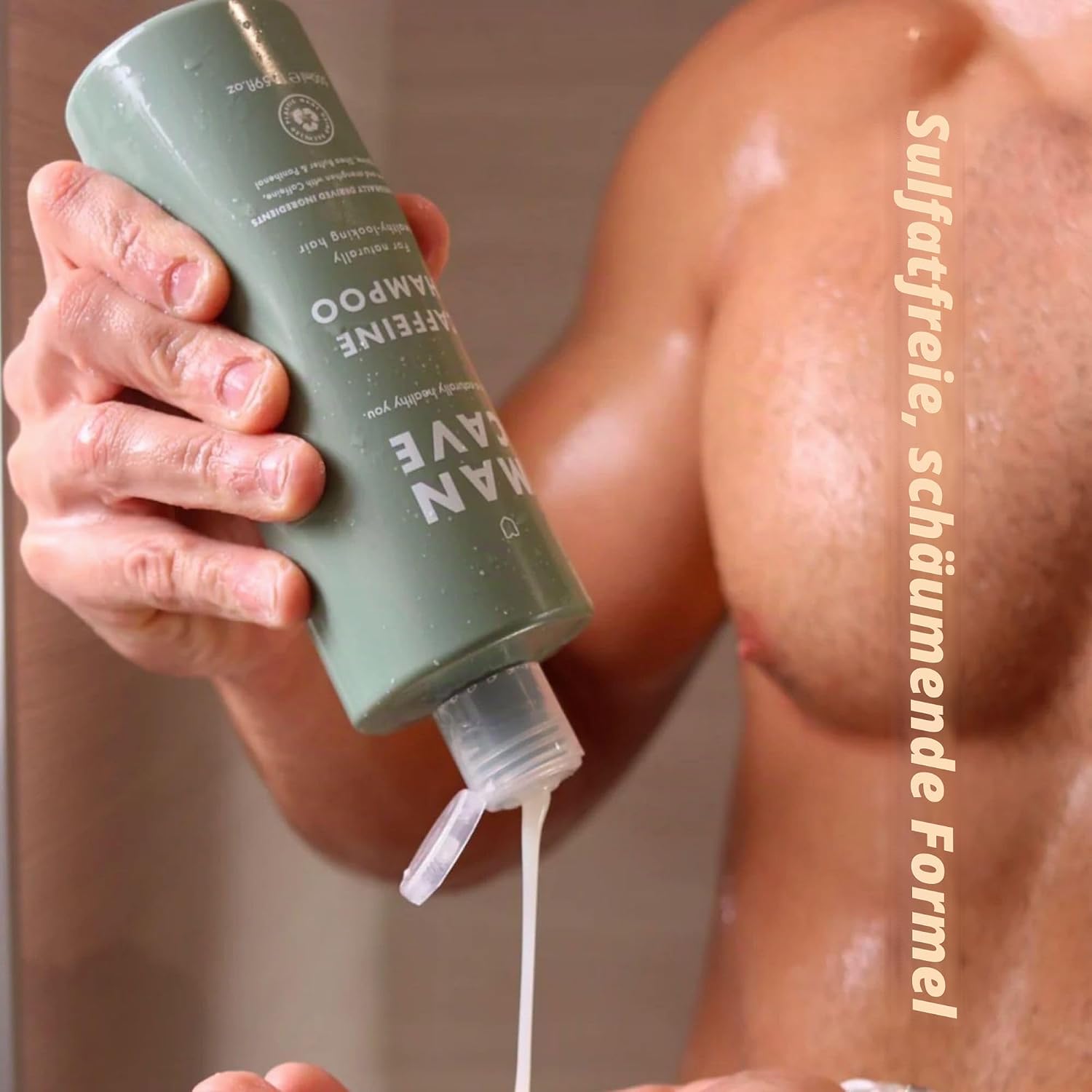 Detalle 2 de ManCave Koffein Shampoo 500 ml Haarpflege