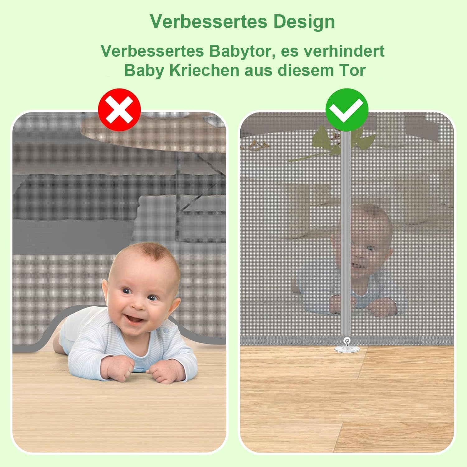 Thumbnail 3 de Eyeleaf Treppenschutzgitter / Türschutzgitter ausziehbar bis 200 cm, 86 cm hoch (innen & außen, grau)