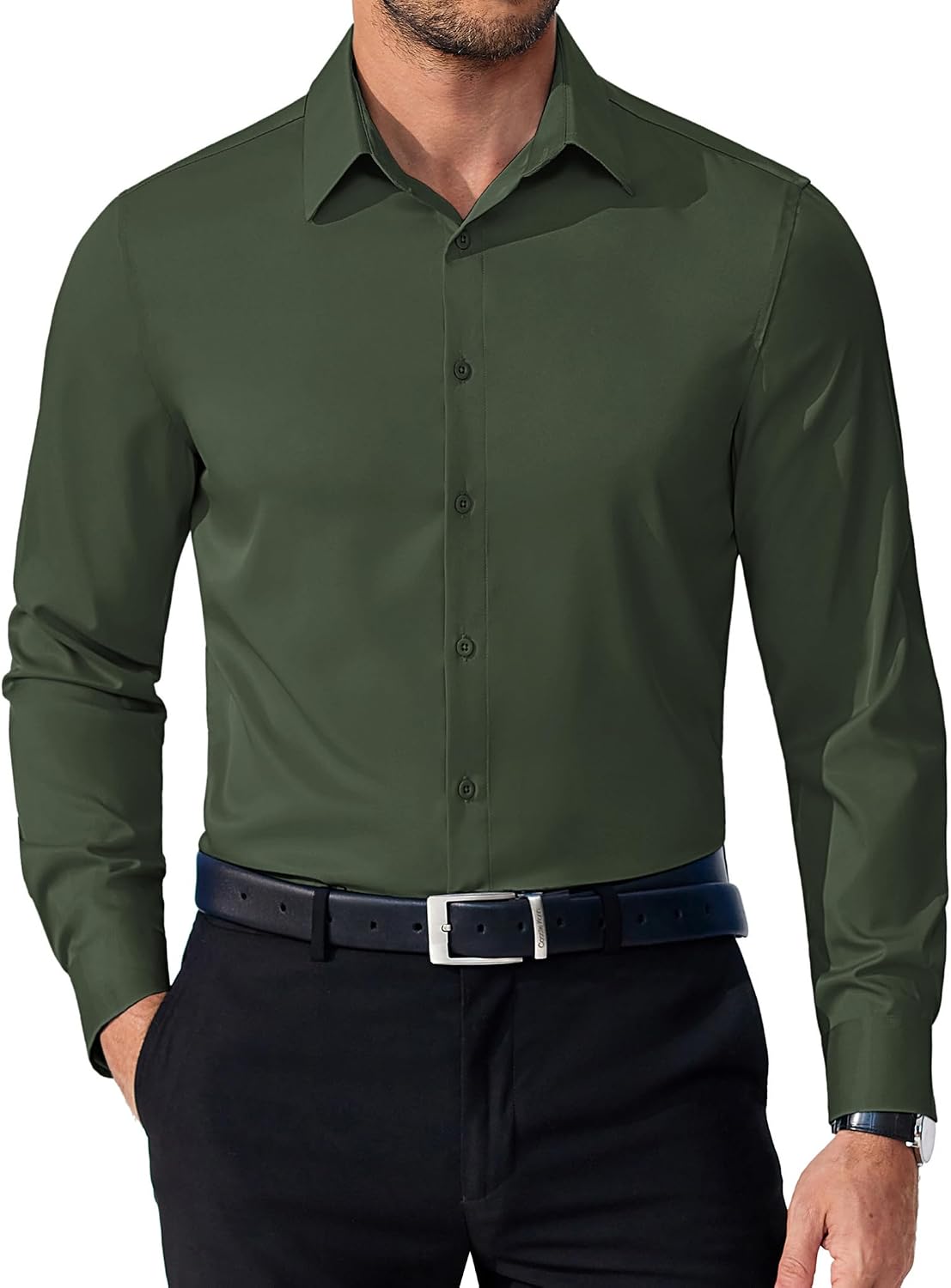 Thumbnail 6 de COOFANDY Mens Dress Shirt Regular Fit Long Sleeve 👔
