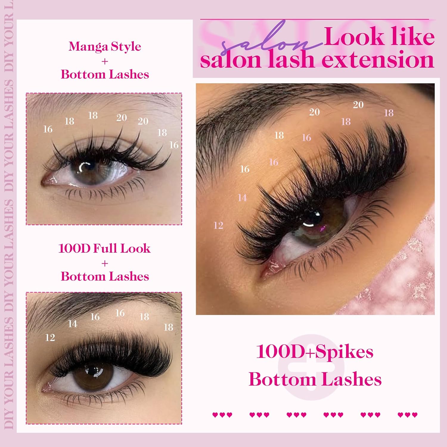 Thumbnail 2 de CORUSCATE 100D Lash Clusters Kit: DIY Volume Extensions with Bottom Lashes Spikes
