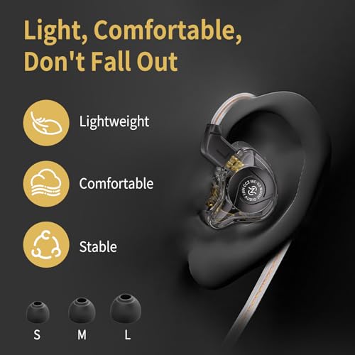Detalle 2 de keephifi MC02: Auriculares con Cable In Ear para Gaming y Música, 10 mm Dual Magnético, Jack 3.5 mm