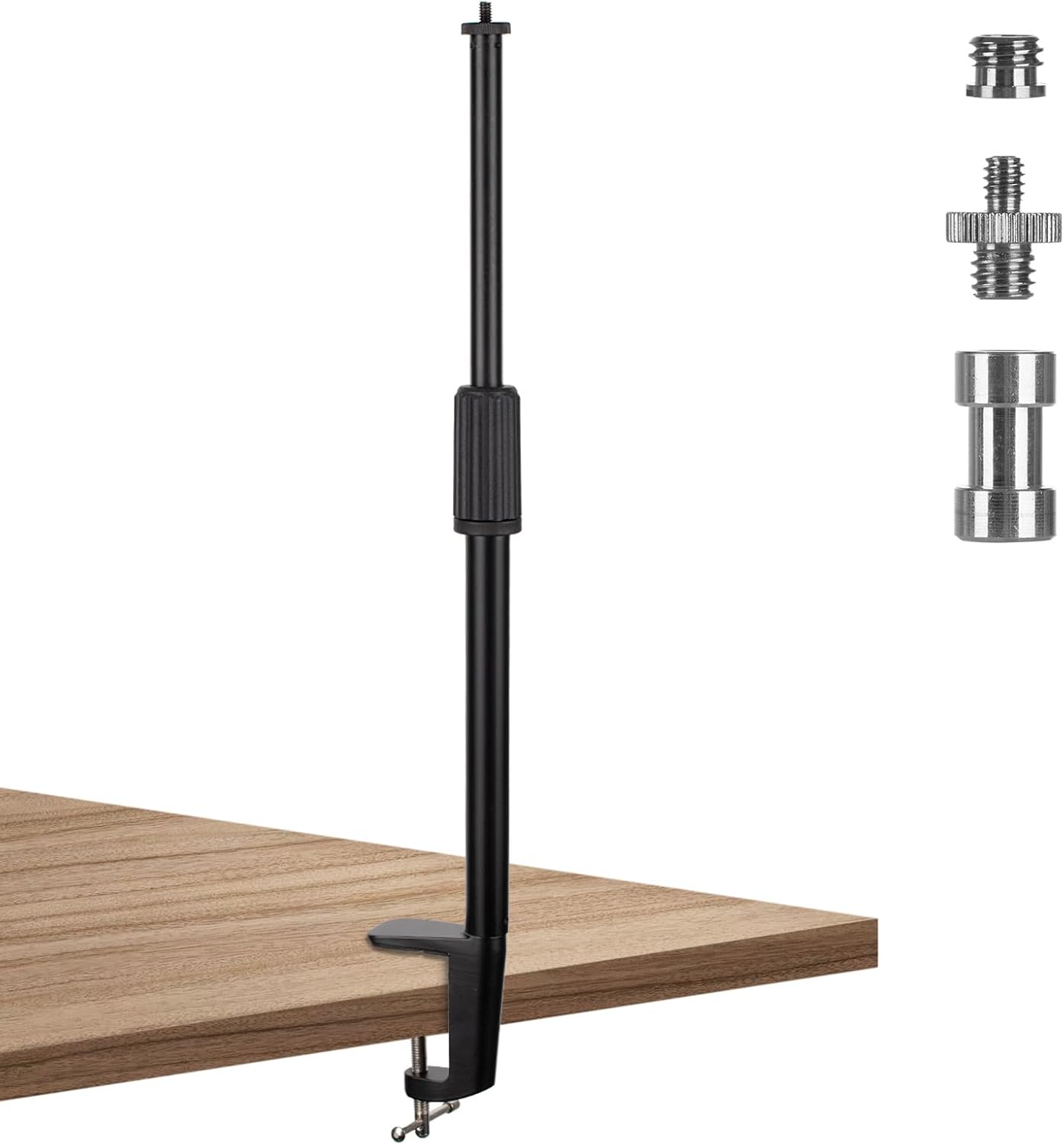 TARION Tabletop Light Stand Clip – 35-63 cm Adjustable Desk Mount for Live Streaming and Photography