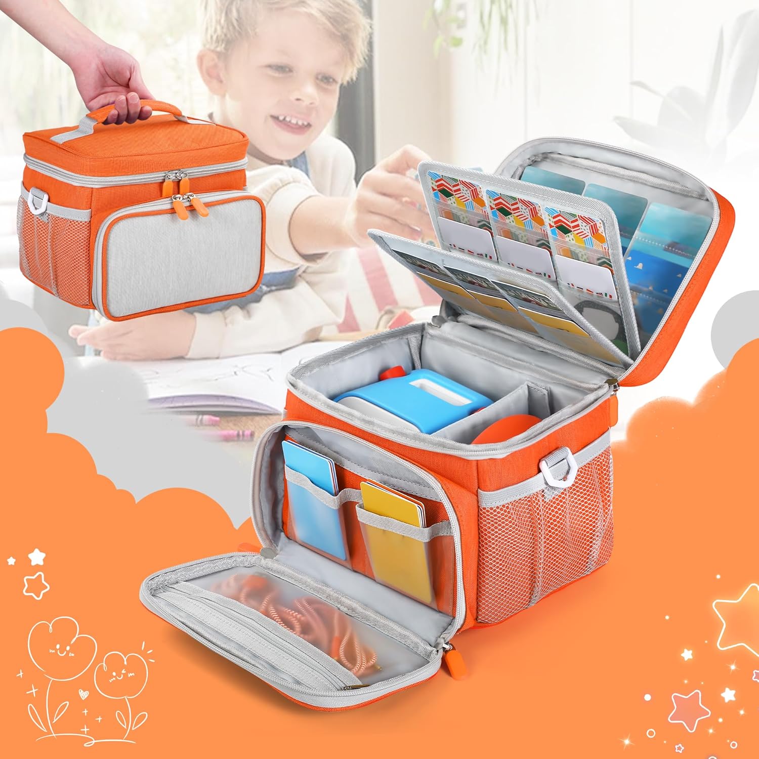 Detalle de TATAVR Travel Carrying Case for Yoto Player 3rd gen – Card Holder for 30 Cards with Shoulder Strap