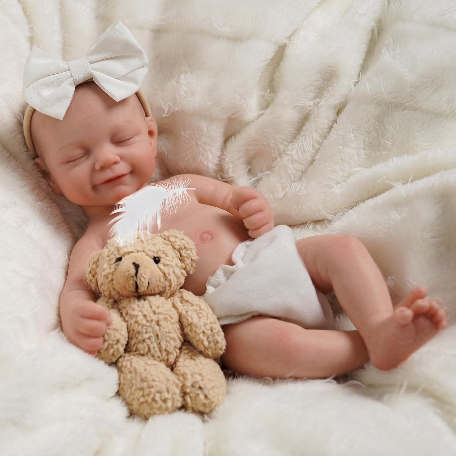 Thumbnail 6 de BABESIDE Full Body Silicone Reborn Baby Doll – 12 Inch, 3 lb, Realistic Newborn Feel