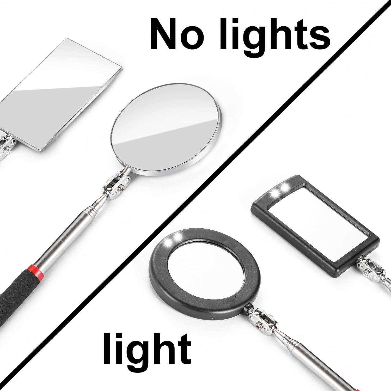 Thumbnail 3 de FPXNB 4PCS telescoping inspection mirror with LED lighted inspection mirrors for mechanics and vehicle checks
