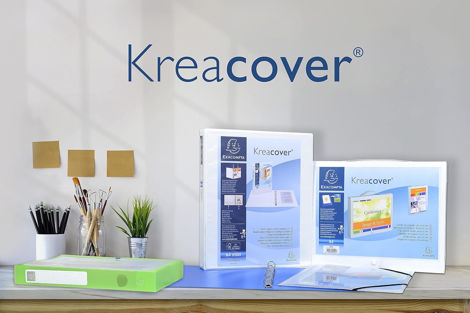 Thumbnail 4 de Exacompta 53789E Classeur à levier Kreacover 7 cm – A4, blanc, personnalisable