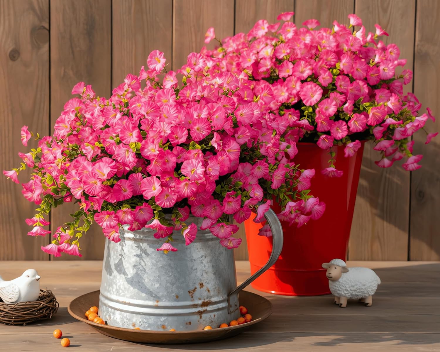 Detalle 2 de Orphidel Morning Glory 16 Bundles Faux Flowers