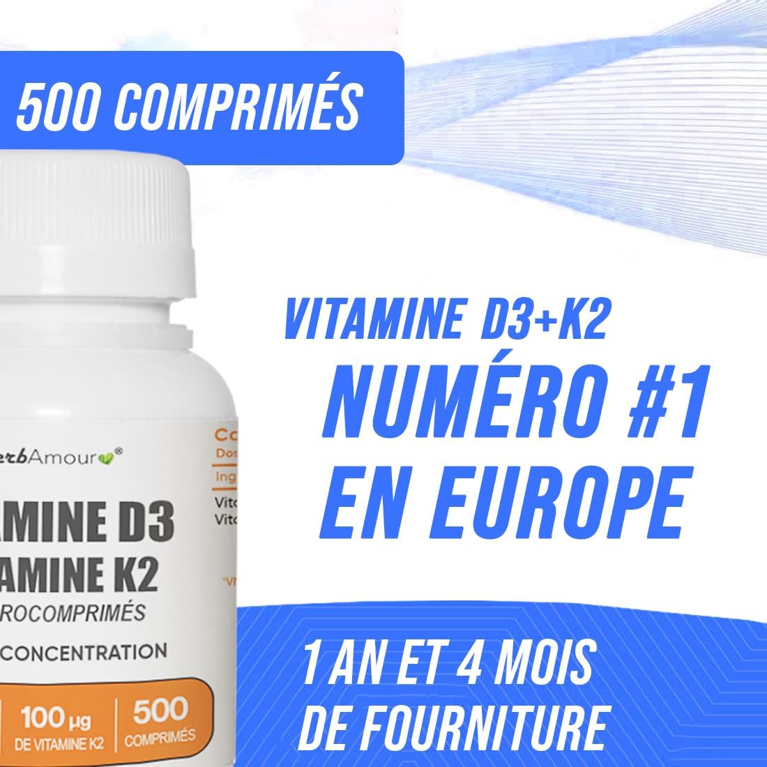 Thumbnail 2 de HerbAmour Vitamine D3 K2