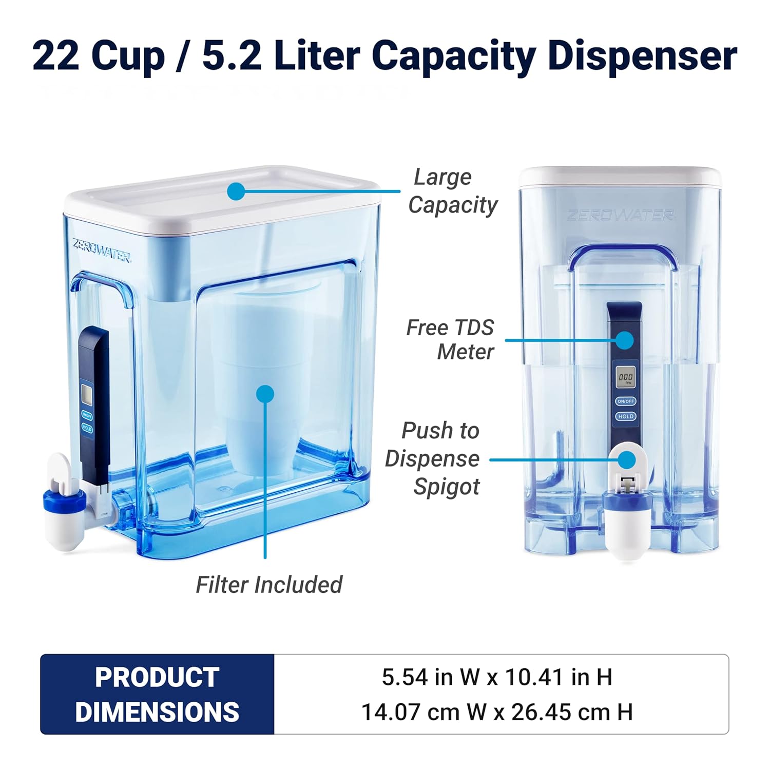 Thumbnail 2 de ZeroWater 22-Cup Ready-Read Water Dispenser 🚰