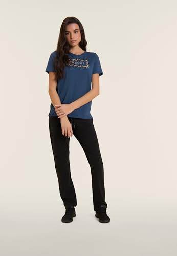 Detalle de FREDDY Pantaloni Sportivi Regular Fit con Gamba Dritta – Nero, Donna, Medium