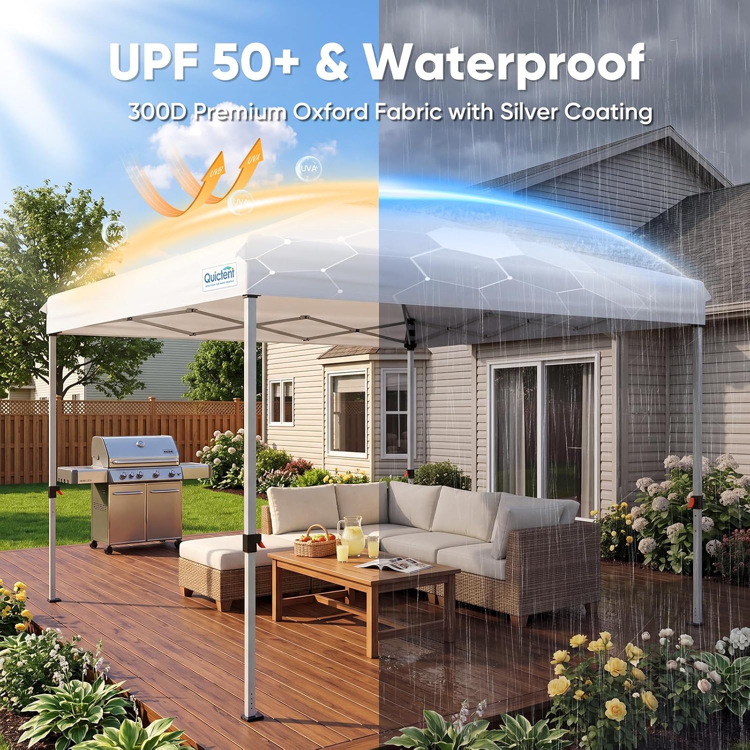 Detalle 2 de Quictent CV1203 10x10 Replacement Canopy Top with Air Vent, UV Protection
