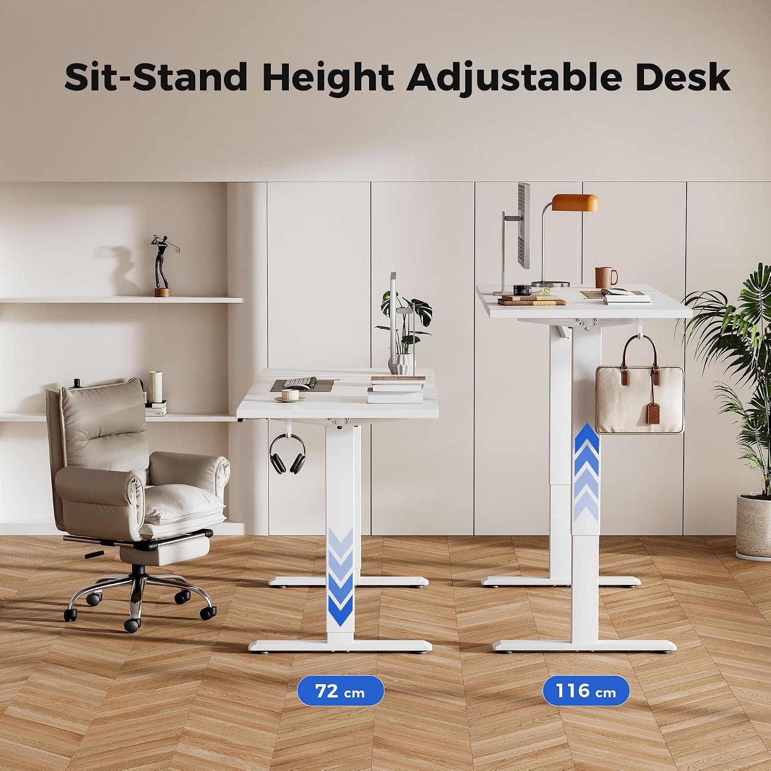 Thumbnail 2 de Agilestic Electric Standing Desk with 2 Memory Buttons (120x60cm)