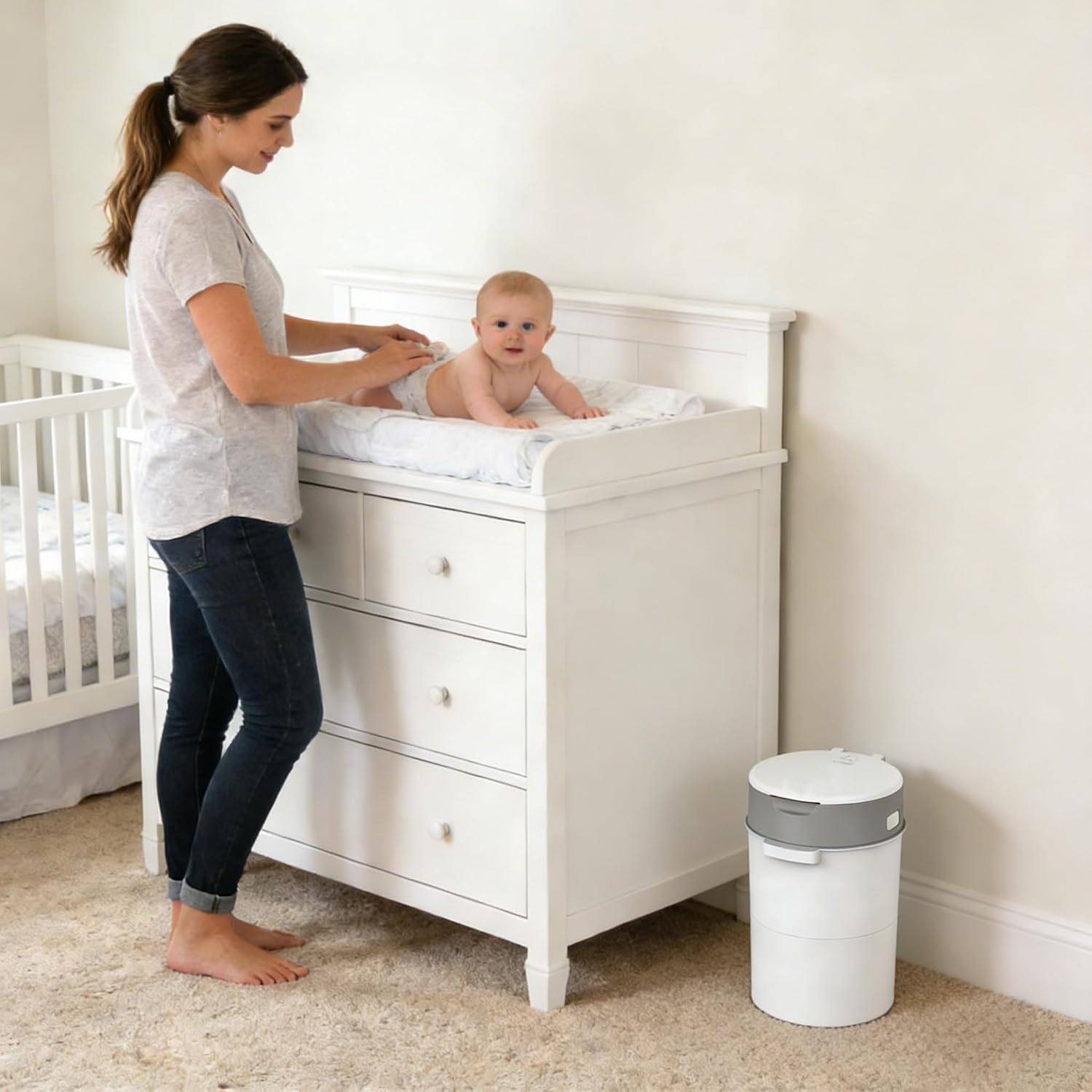 Detalle 2 de Bellababy Diaper Pail, 13 L Bin with Double Odour Lock and 4 Refills
