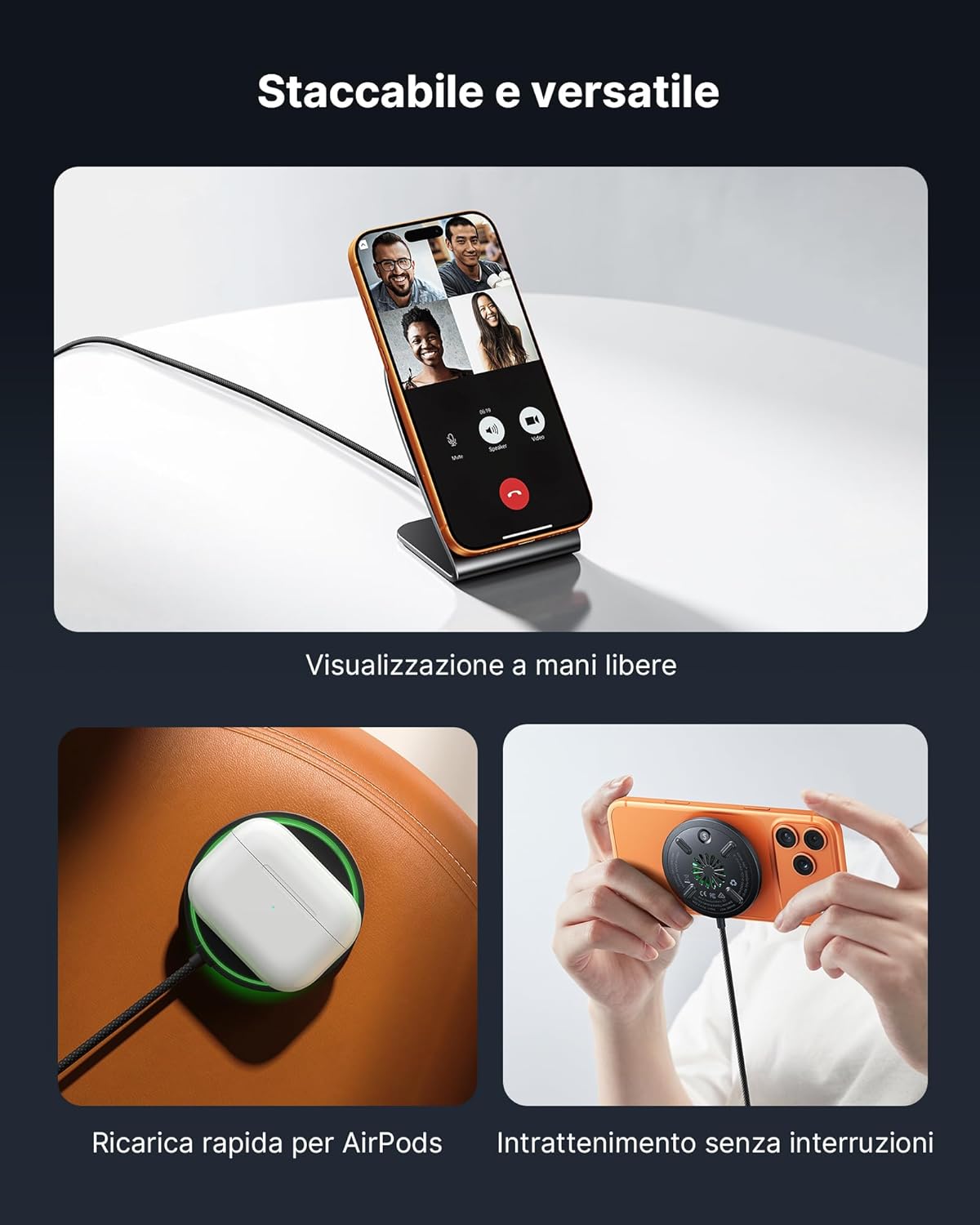 Detalle 2 de INIU Caricatore Wireless 15W