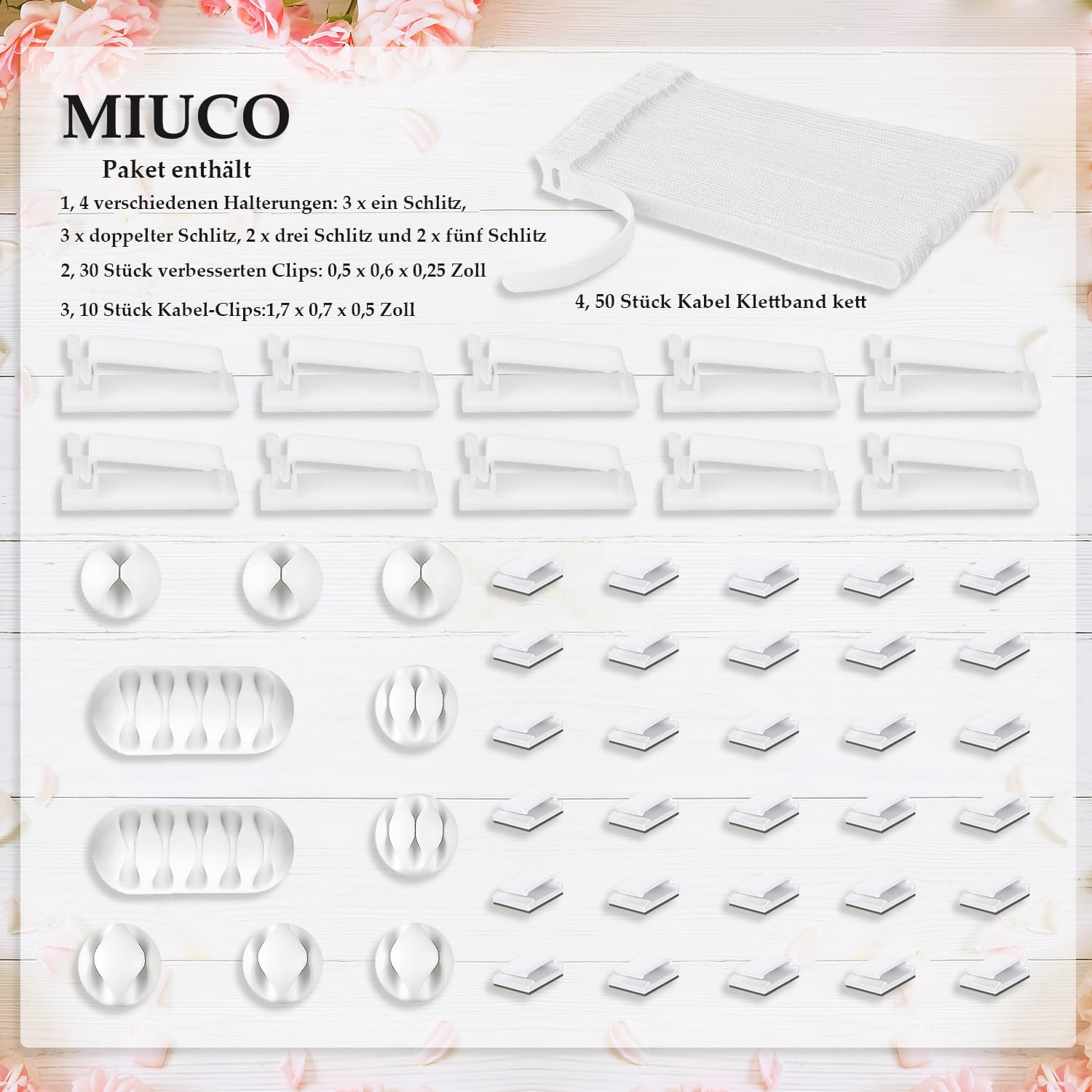 Thumbnail 2 de MiuCo Kabelmanagement Set 100 Stück