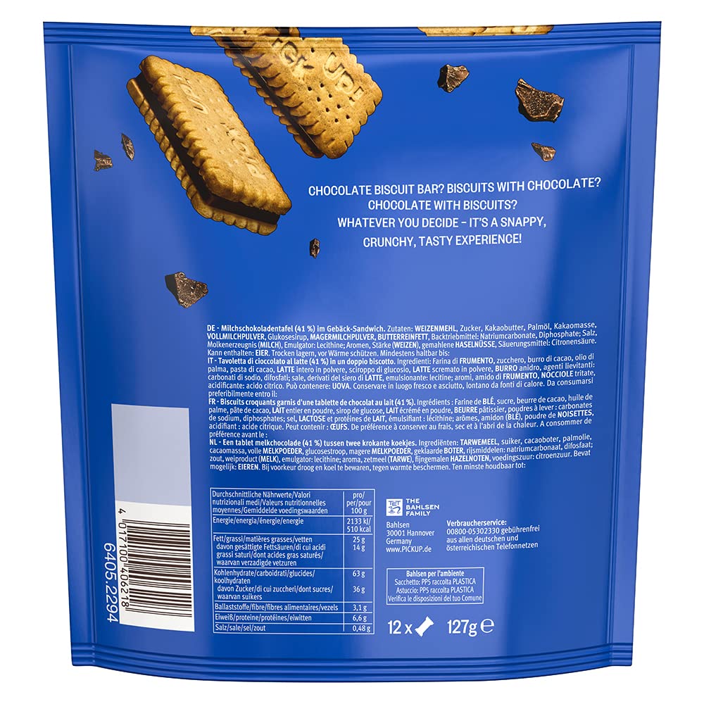 Thumbnail 6 de PiCK UP! minis Original – Mini-Keksriegel mit Milchschokolade, zum Teilen (14 x 127 g)