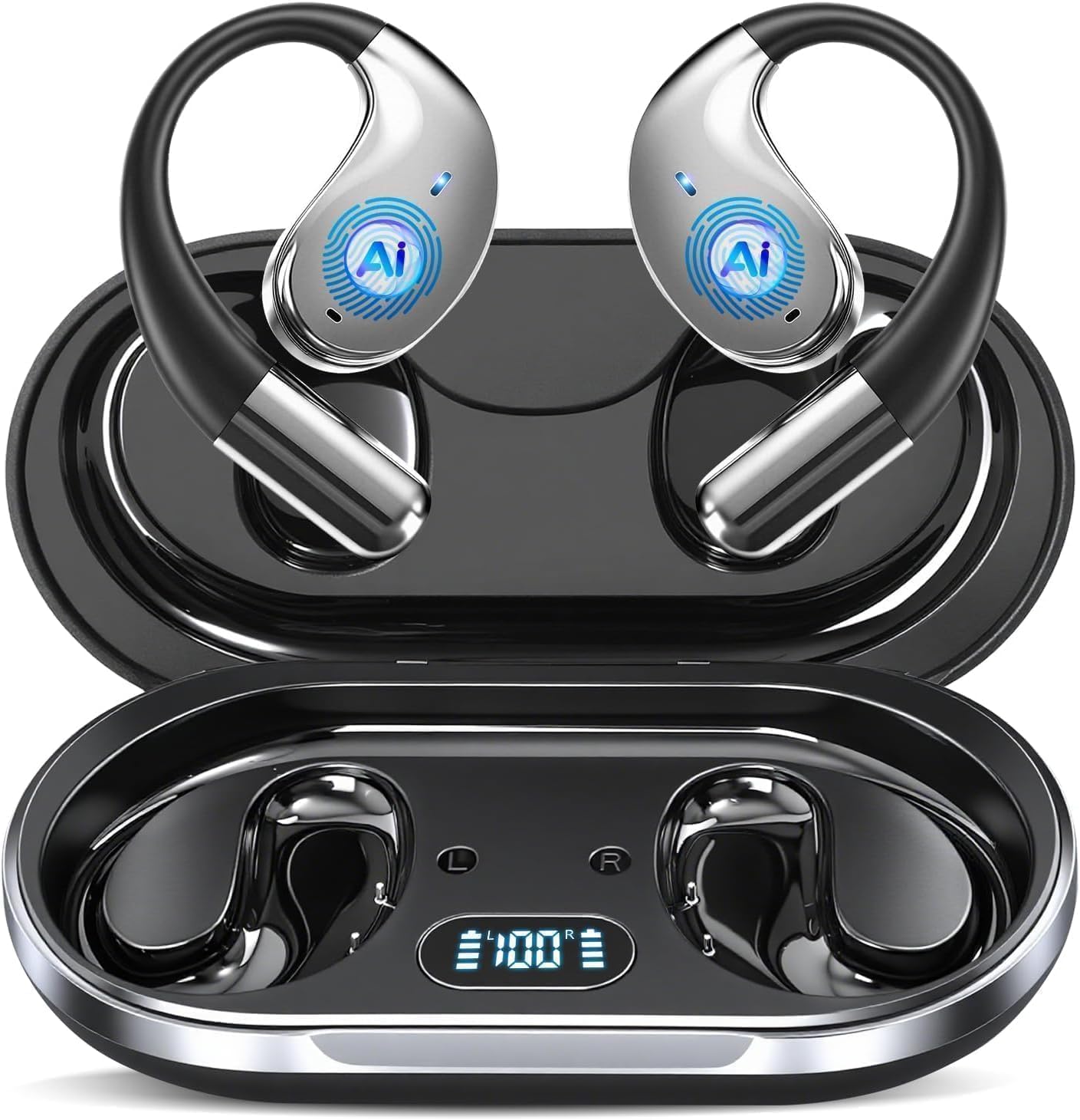 Detalle de NUPLEA AI Kopfhörer Übersetzer – 3-in-1 Übersetzungskopfhörer für bis zu 164 Sprachen, Open-Ear-Design