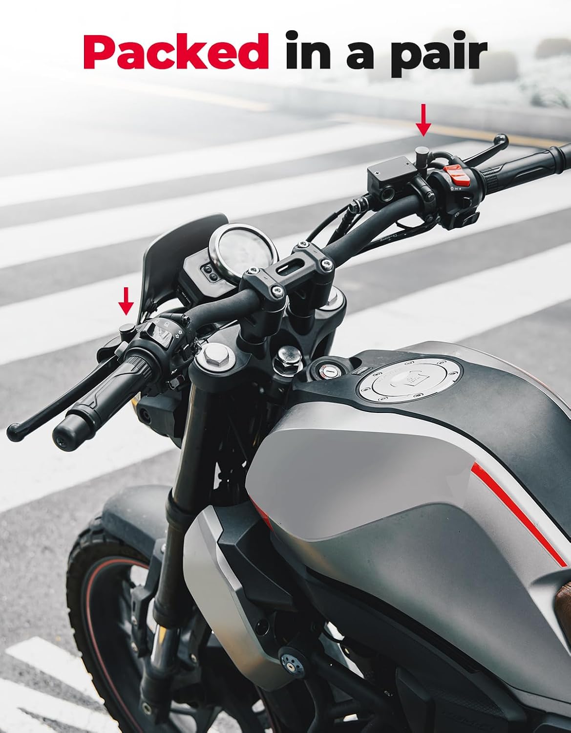 Detalle de KEMIMOTO Universal M10 Motorrad Spiegel Blindstopfen (CNC-Aluminium) für Spiegelgewinde, 2 Stück