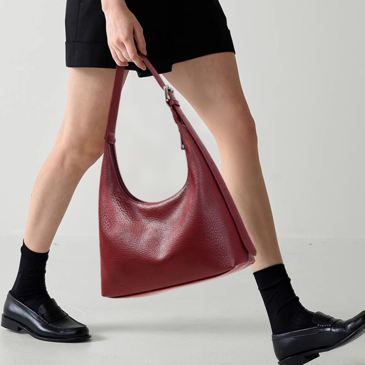 Thumbnail 6 de Vintage vegan leather tote bag 26x18x10cm