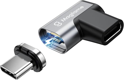 Detalle de Magtame Adaptador USB C Magnético 90° – 240W ⚡