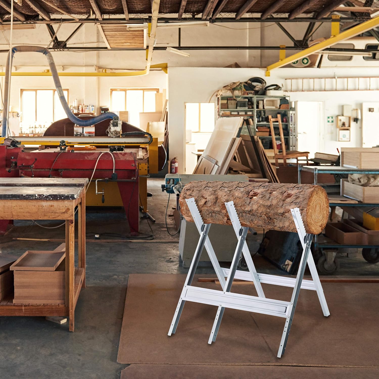 Detalle de Relaxdays Sawhorse for Wood Sawing and Firewood Handling
