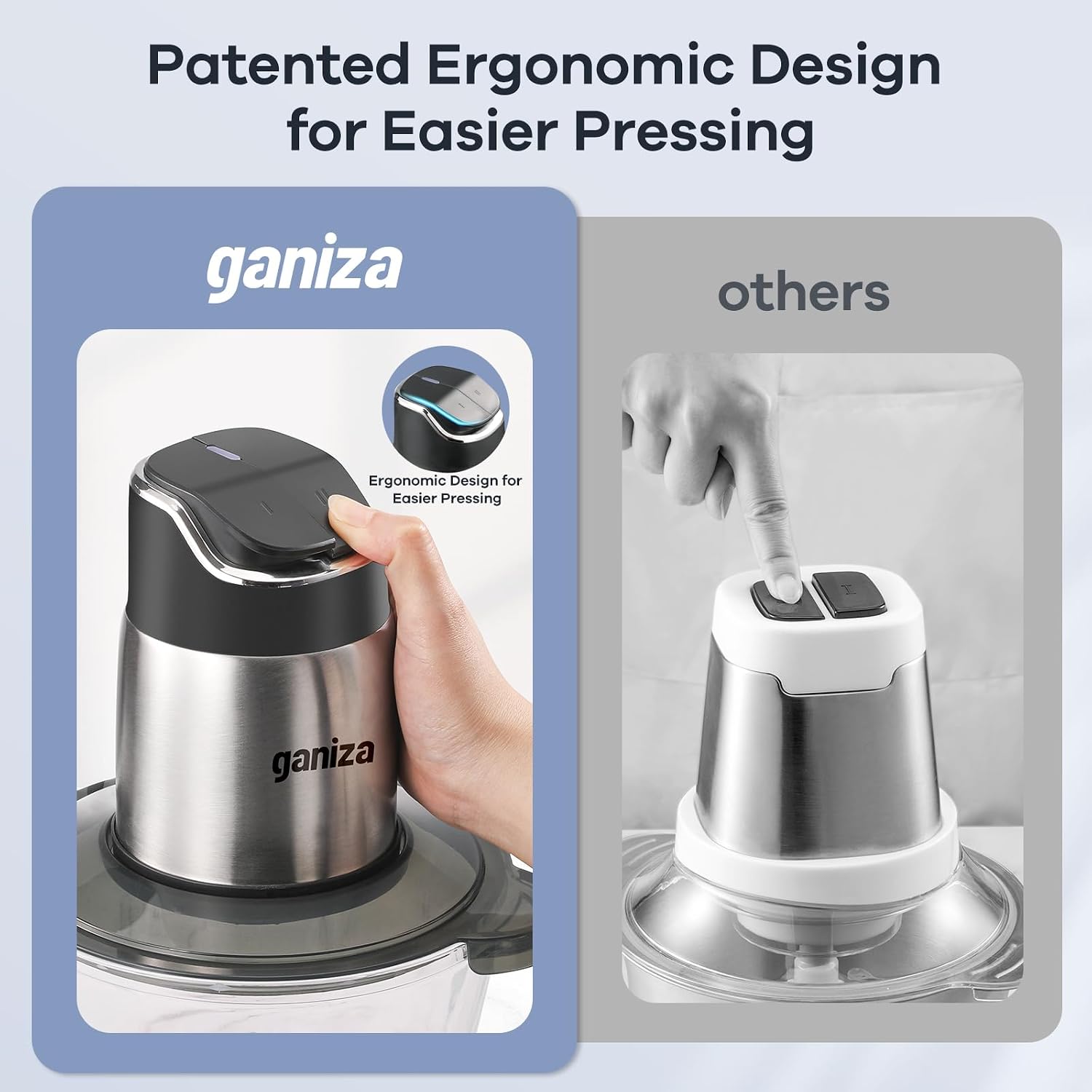Detalle de Ganiza Food Processor with 8-Cup Bowls