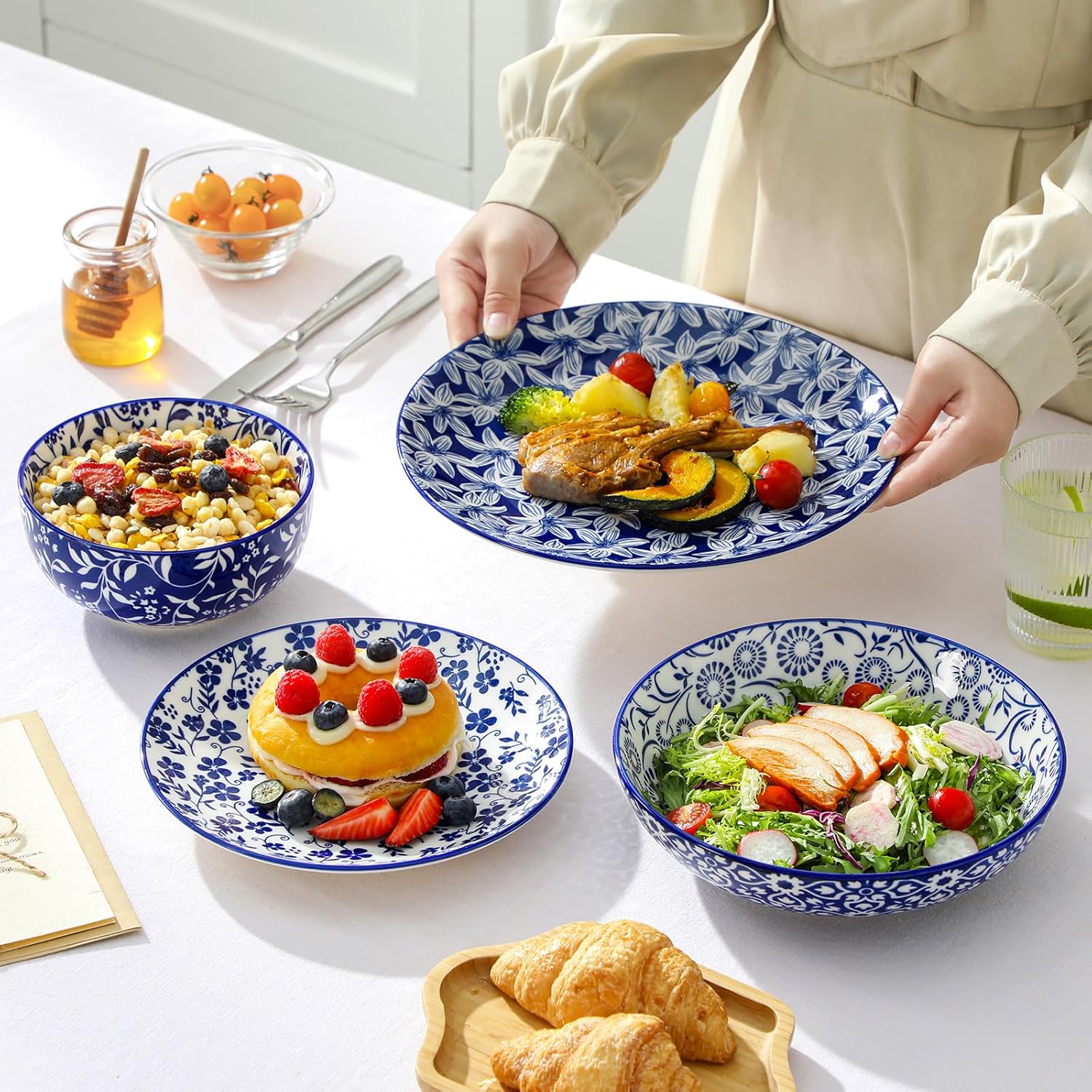 Thumbnail 4 de vancasso SELENE 24-Piece Porcelain Dinnerware Set