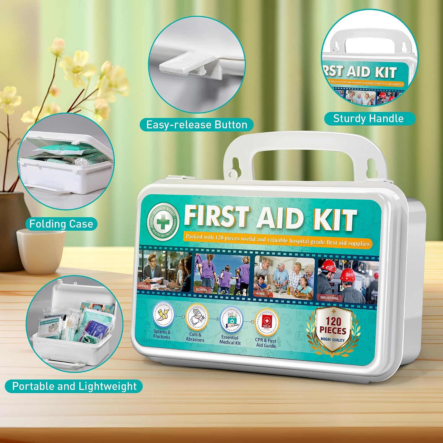 Thumbnail 4 de General Medi 120 Pieces Hardcase First Aid Kit