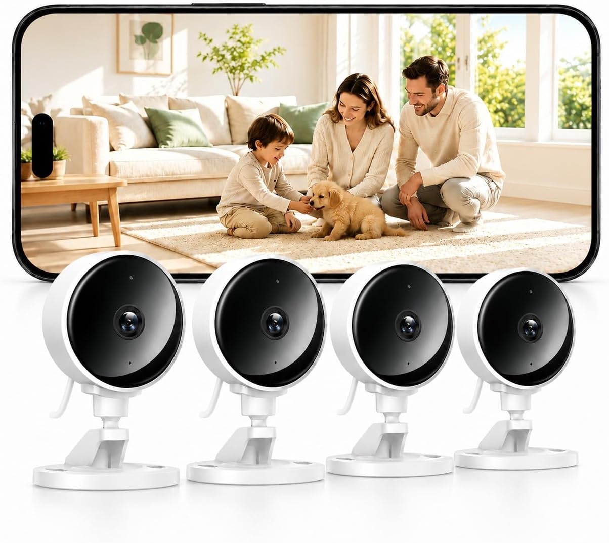 Detalle de WOLFANG WS01 Mini Indoor Security Camera with Night Vision and Two-Way Audio